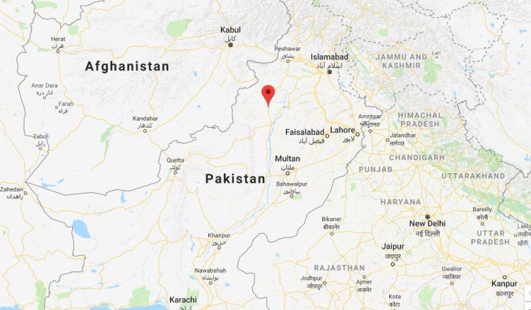 Image: Map showing Biland Khel, Pakistan