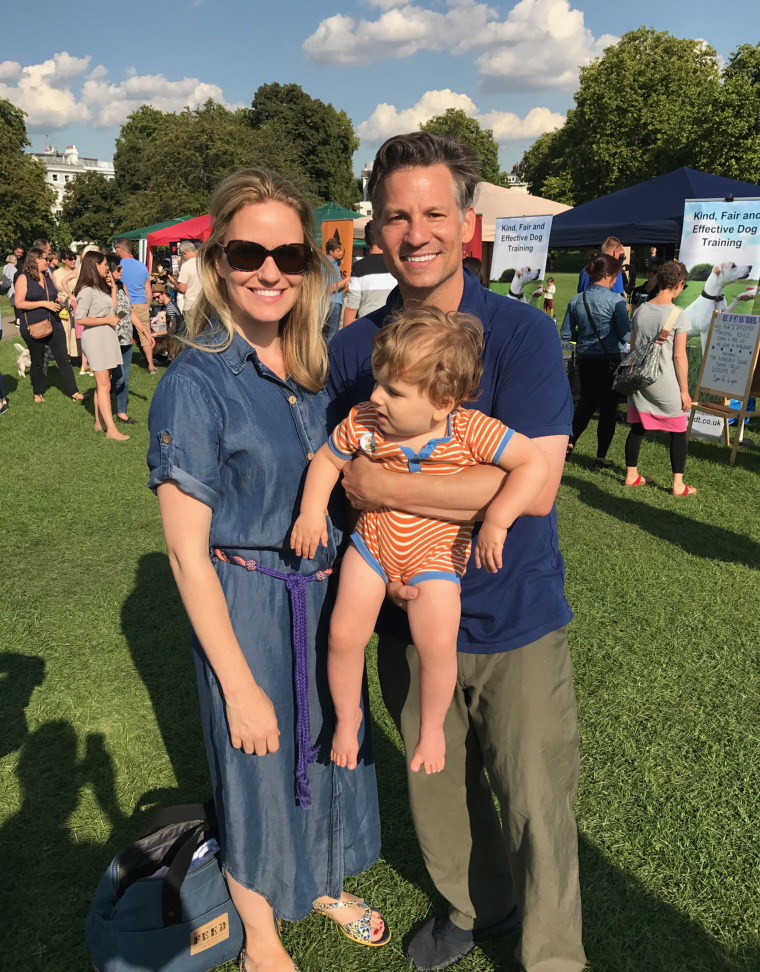 Richard Engel with wife Mary, and son Henry, who has Rett syndrome.