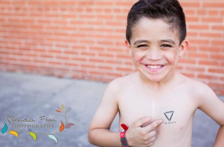 "Our son Aaron was born with a congenital heart defect. He's endured four heart surgeries before the age of 5," wrote Heather Silva. "He is our very own brave super hero. Thank you for sharing stories about those affected by congenital heart defects. Awareness not only saves lives, but also honors those who have lost their battle."