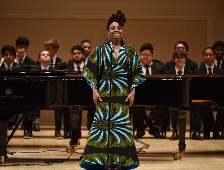 Image: Ledisi performs on stage during the 60th Annual GRAMMY Awards