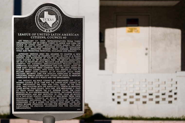 LULAC's Council 60 clubhouse outside Houston, Texas has been designated a National Treasure for its storied civil rights past. 