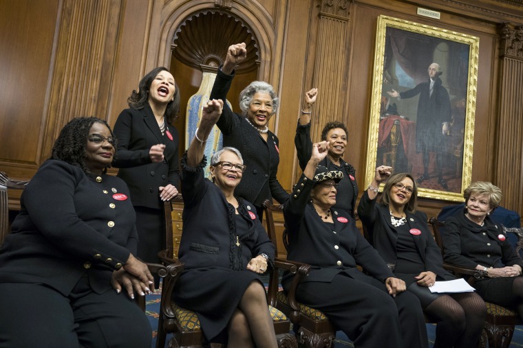 Image: Lawmakers wear black to State of the Union for #MeToo