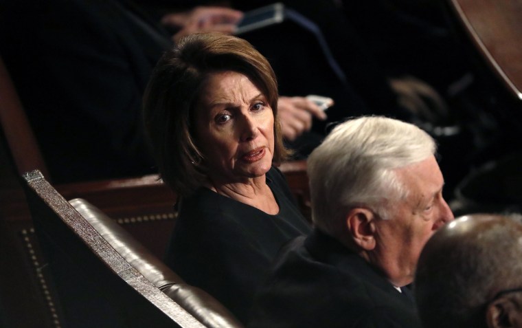Image: House Minority Leader Pelosi reacts as U.S. President Trump delivers his State of the Union address in Washington
