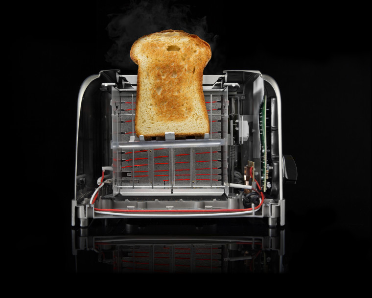 A view of bread as it's actually toasting, one of the photos from the five-volume book, "Modernist Bread."