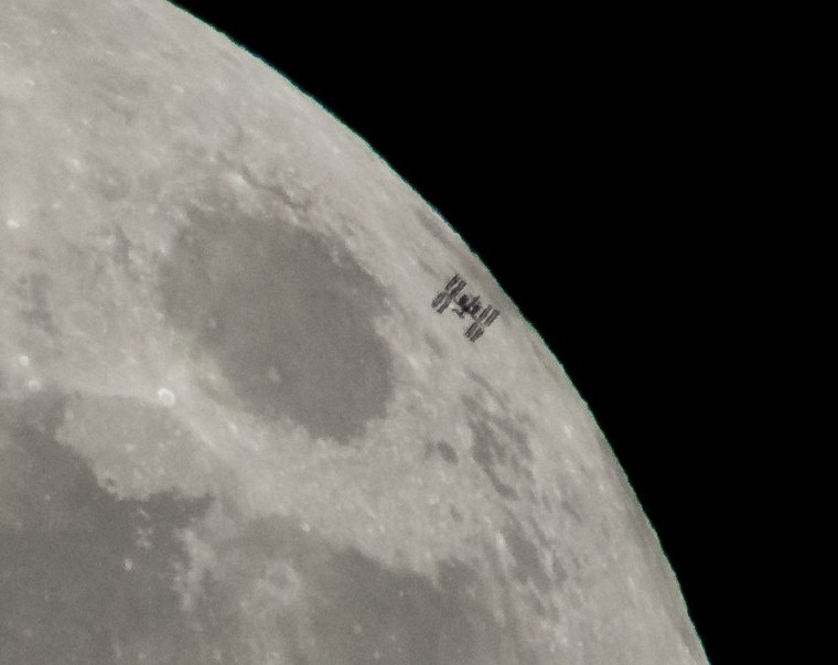 Image: International Space Station Lunar Transit