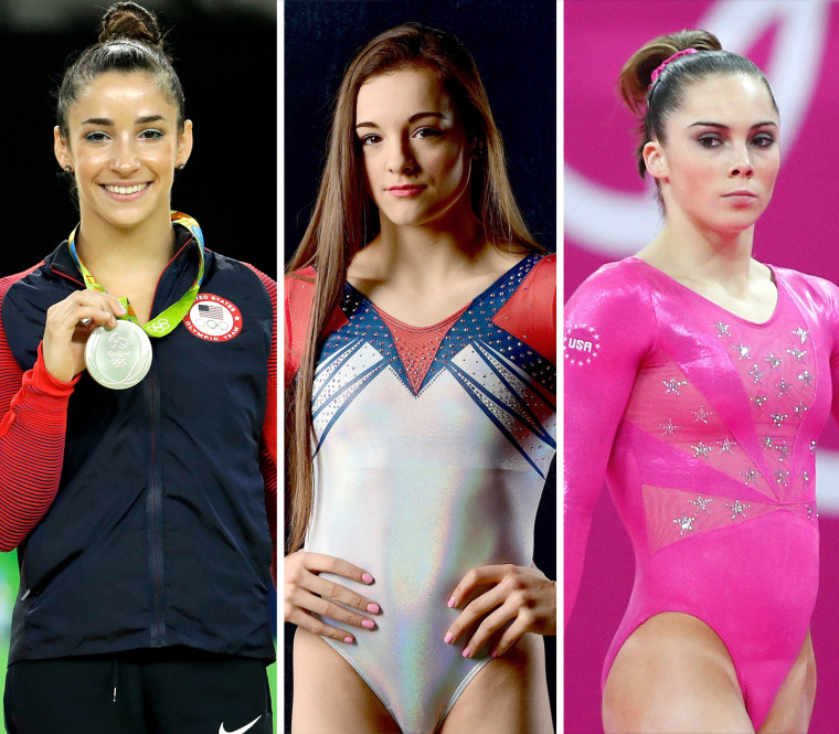 Aly Raisman, Maggie Nichols and McKayla Maroney.