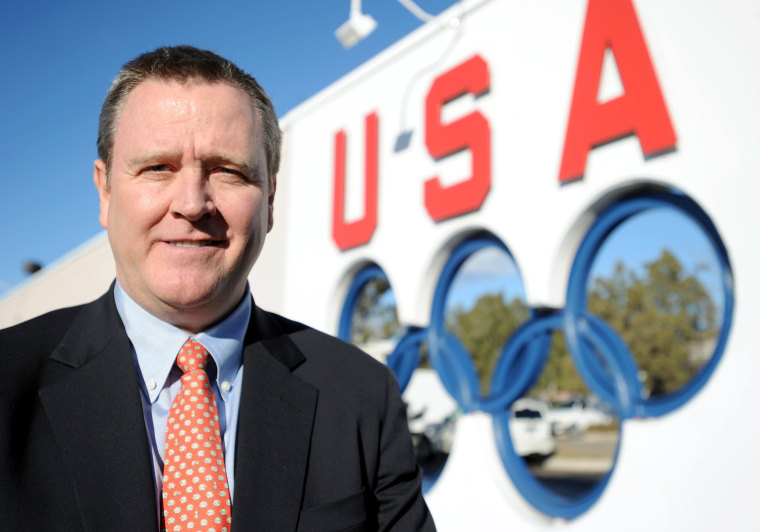 Image: Scott Blackmun, the new chief executive for the USOC, appears at the United States Olympic Training Center in Colorado Springs