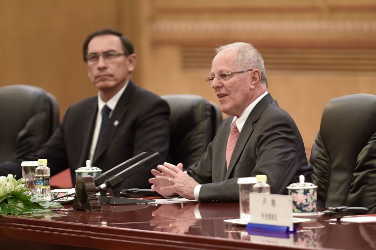 Image: President Of Peru Pedro Pablo Kuczynski Visits China