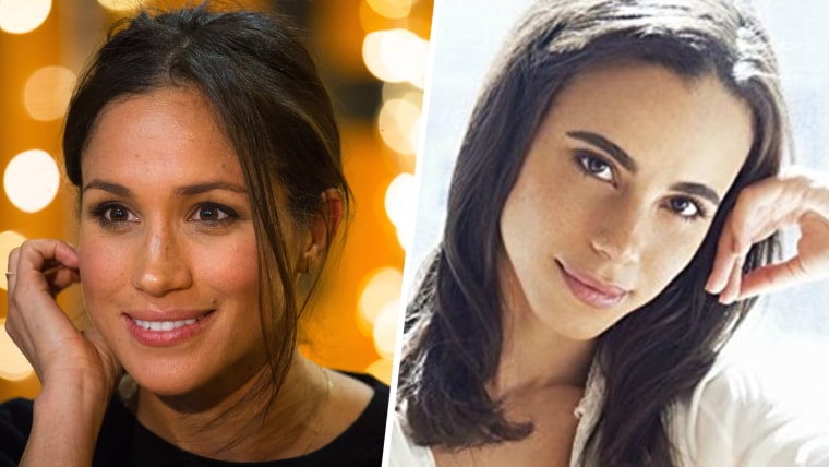Meghan Markle, left, will be portrayed by actress Parisa Fitz-Henley in an upcoming Lifetime movie.