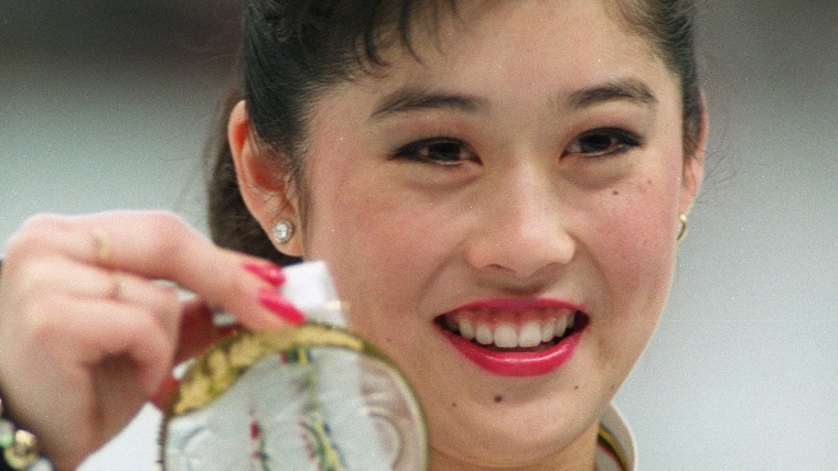 Kristi Yamaguchi from the United States smiles as