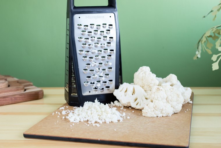 How to make cauliflower rice with a box grater