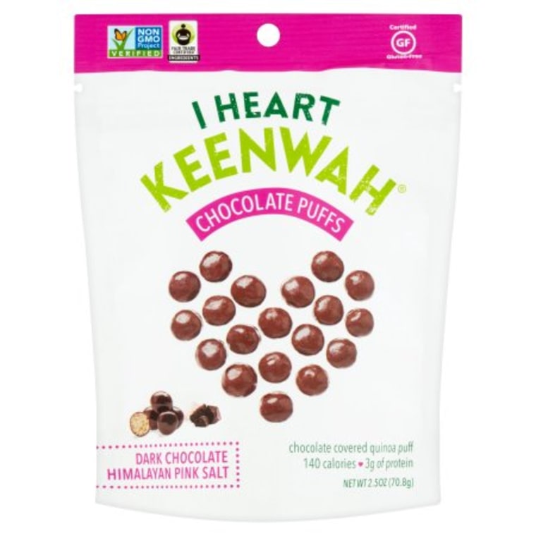 I Heart Keenwah Dark Chocolate Himalayan Pink Salt Chocolate Puffs