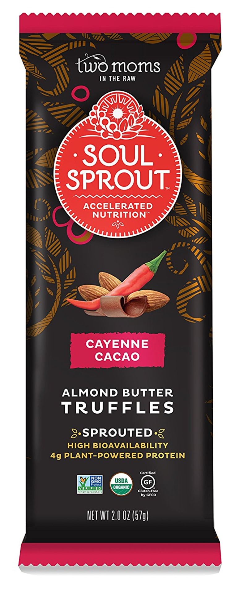 Soul Sprout Cayenne Cacao Almond Butter Sprouted Truffles