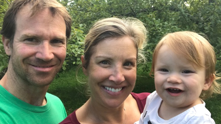 Kristen Dahlgren with her husband and daughter.