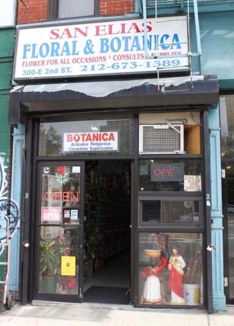 Located in the East Village, San Elias Botanica Flowers offers spiritual readings as well as oils, necklaces and statues of saints.