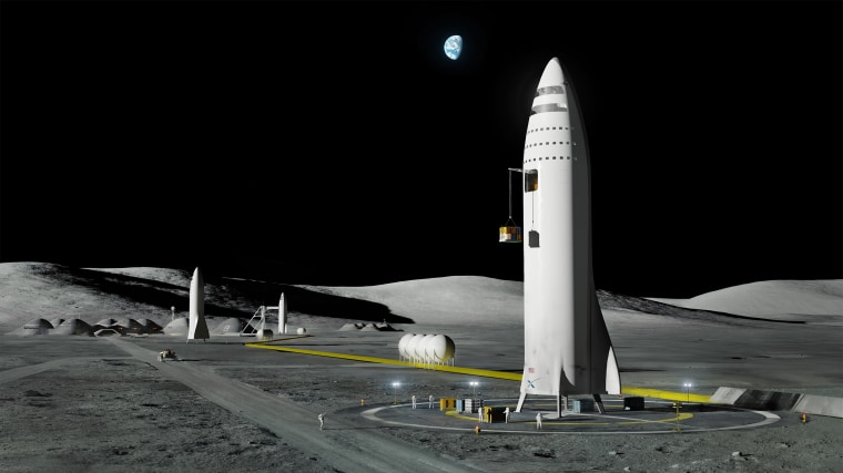 Image: BFR on moon