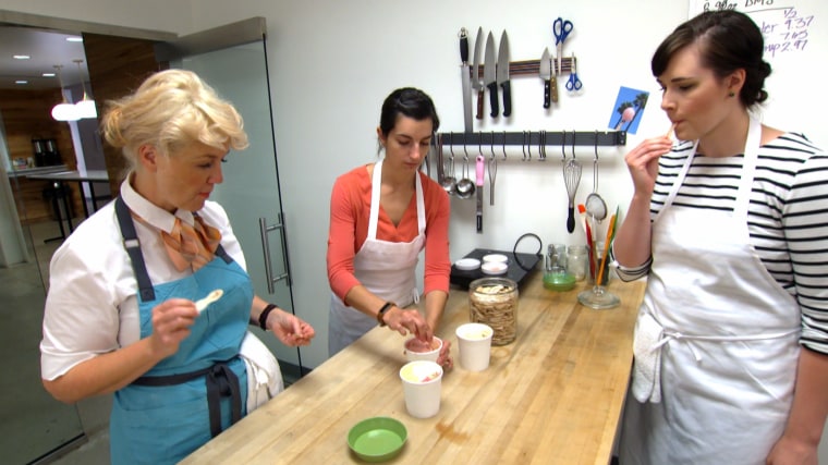 Image: Jeni Britton Bauer (left) says that her company tests every batch of Jeni's Splendid Ice Creams before they go out.