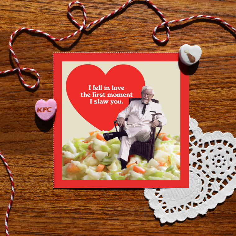 Colonel Sanders spreads the love this Valentine's Day with scratch n' sniff cards.