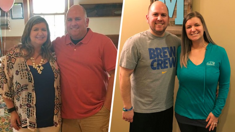 In less than a year, Kelly lost 57 pounds and Mike lost 58 pounds. They say doing it together makes it easier.