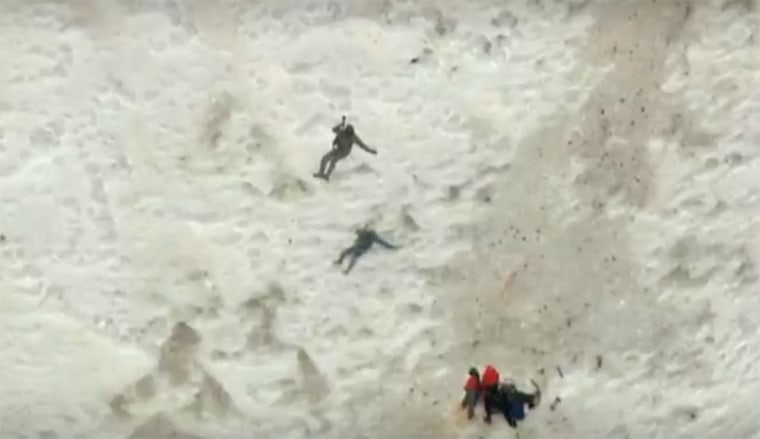 Image: A rescue operation on Mount Hood in northern Oregon