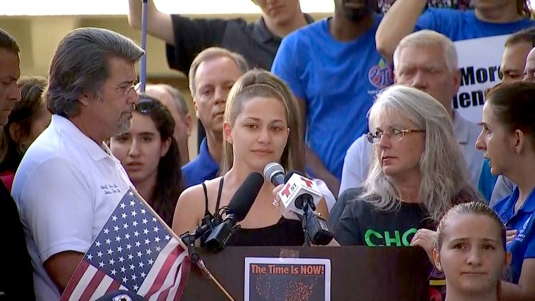 Image: Emma Gonzales speaks at the rally against gun violence in Florida on Feb. 17, 2018.