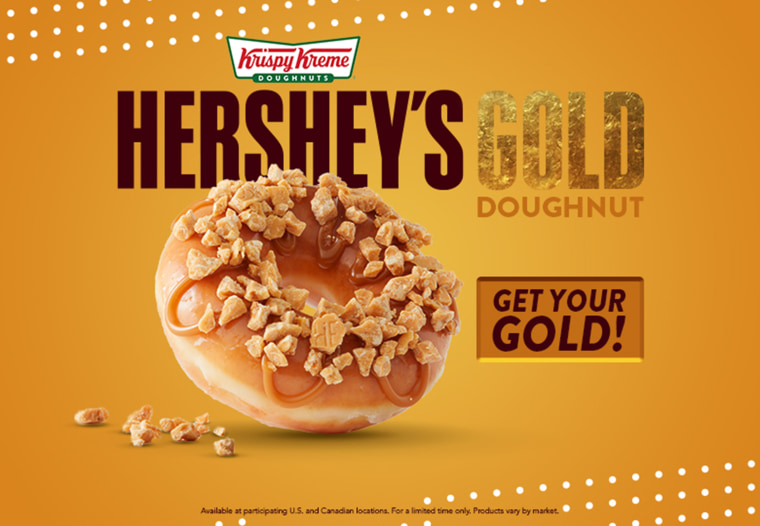 Krispy Kreme created a Hershey's Gold doughnut in honor of the Olympics