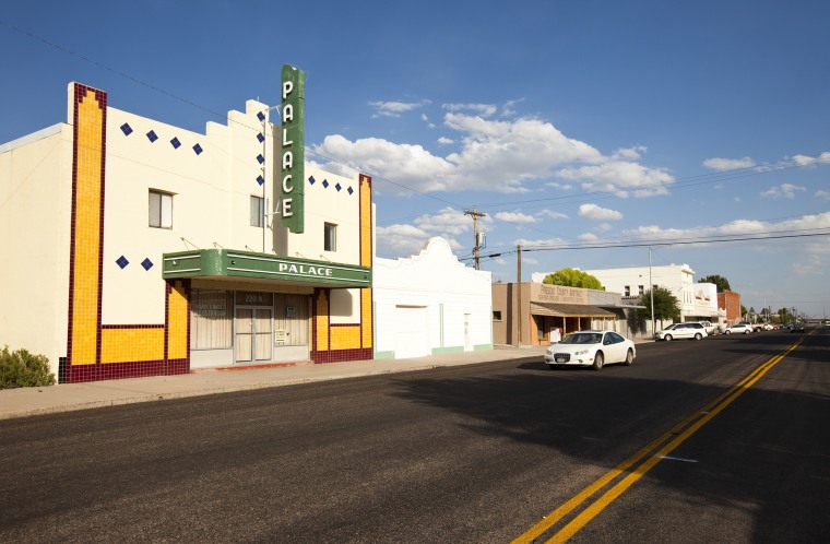 Abandoned theater in Marfa, Texas