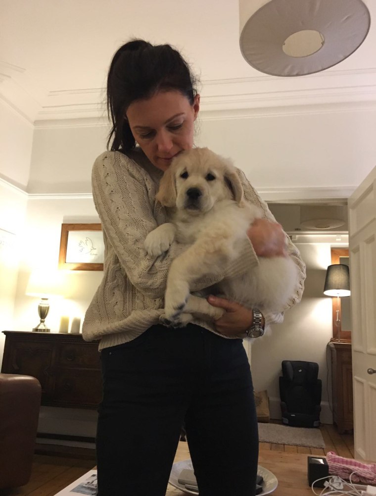 Scottish teacher Gemma Dunne with her beloved dog, Charlie.