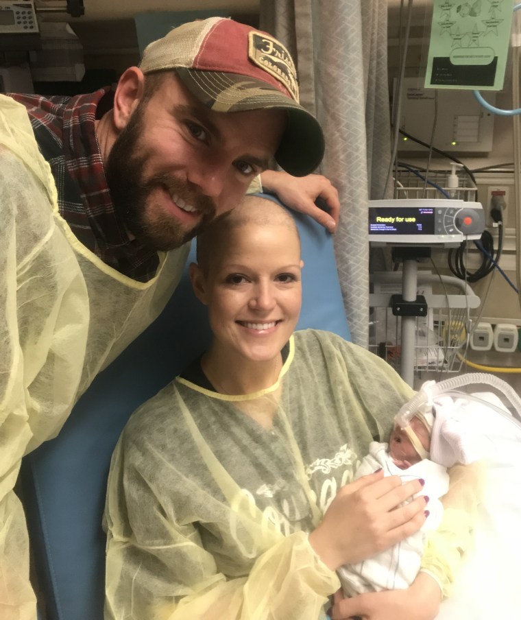 It has been tough undergoing treatment for leukemia and having preemie twins, but Mallory Brinson says the support of her husband, friends, and family keeps her strong.