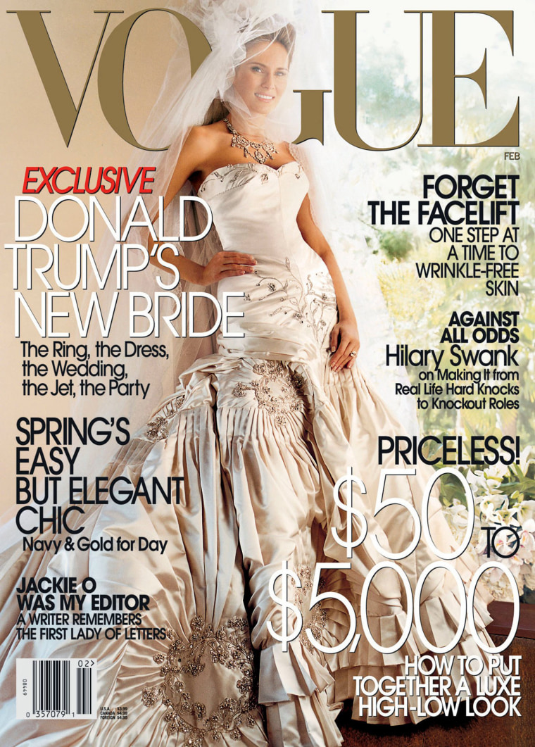 Image: Melania Trump on the cover of Vogue for the February 2005 issue.