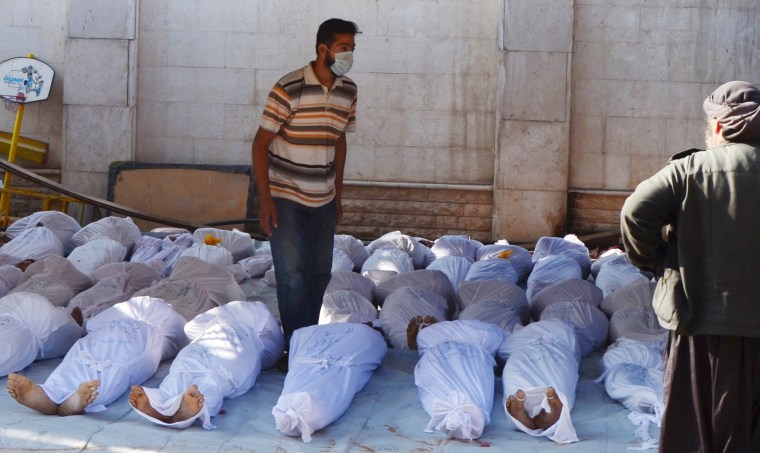 Image: Aftermath of nerve gas attack in Douma, Syria, in 2013