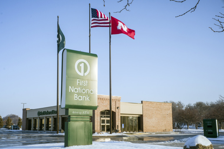 Image: First National Bank branch in Omaha