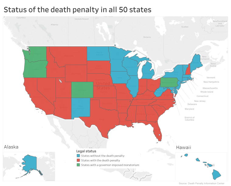 Image: Status of death penalty in all 50 states