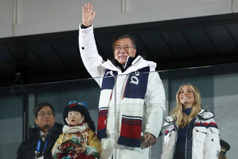 President Moon Jae-in of South Korea attends the ceremony.