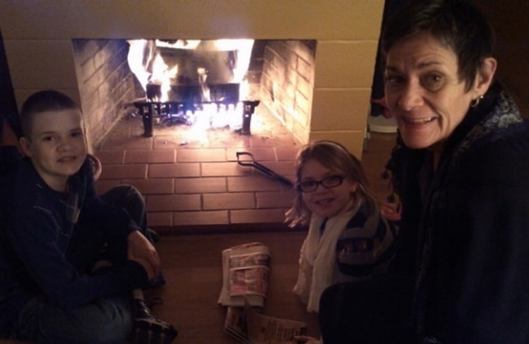 Barbara Longova with her grandchildren, Lucy and Gavin.