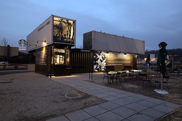 Shipping container Starbucks