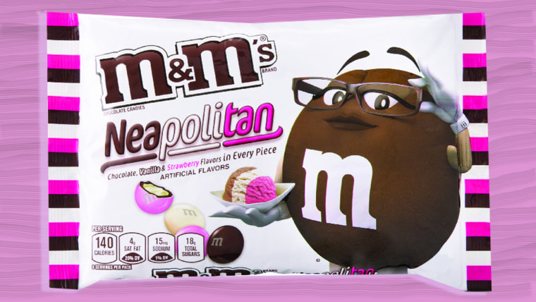 Neapolitan ice cream–flavored M&M's taste test