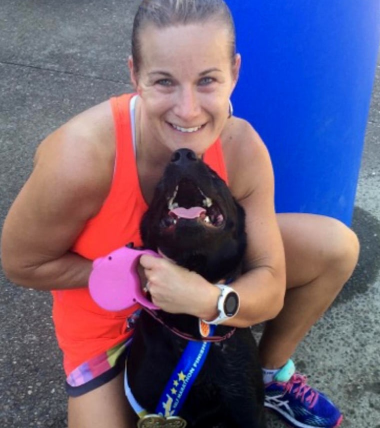 Elizabeth Morgan and her dog, Bella, run 35 to 45 miles a week together.