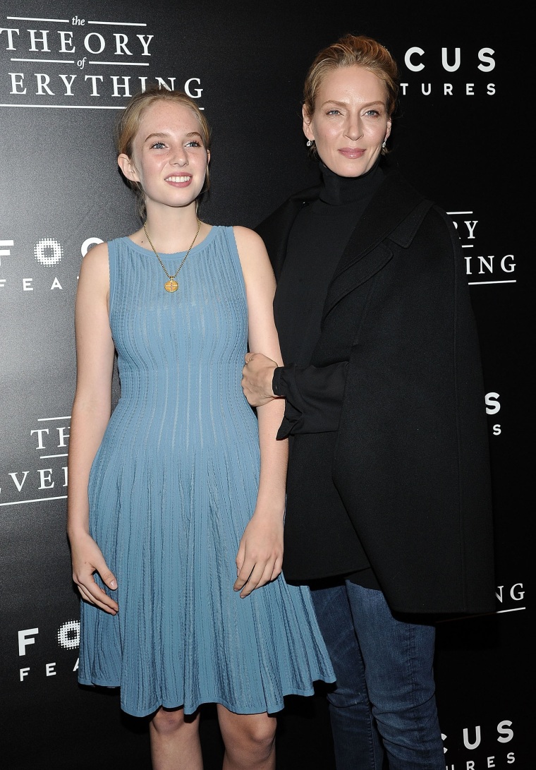 Uma Thurman with daughter Maya Hawke