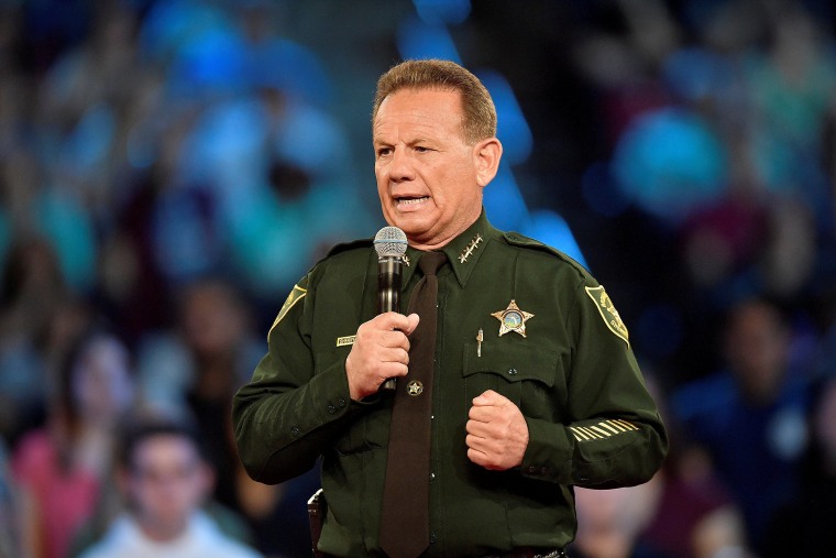 Image: FILE PHOTO:    Broward County Sheriff Scott Israel speaks before the start of a CNN town hall meeting at the BB&amp;T Center, in Sunrise