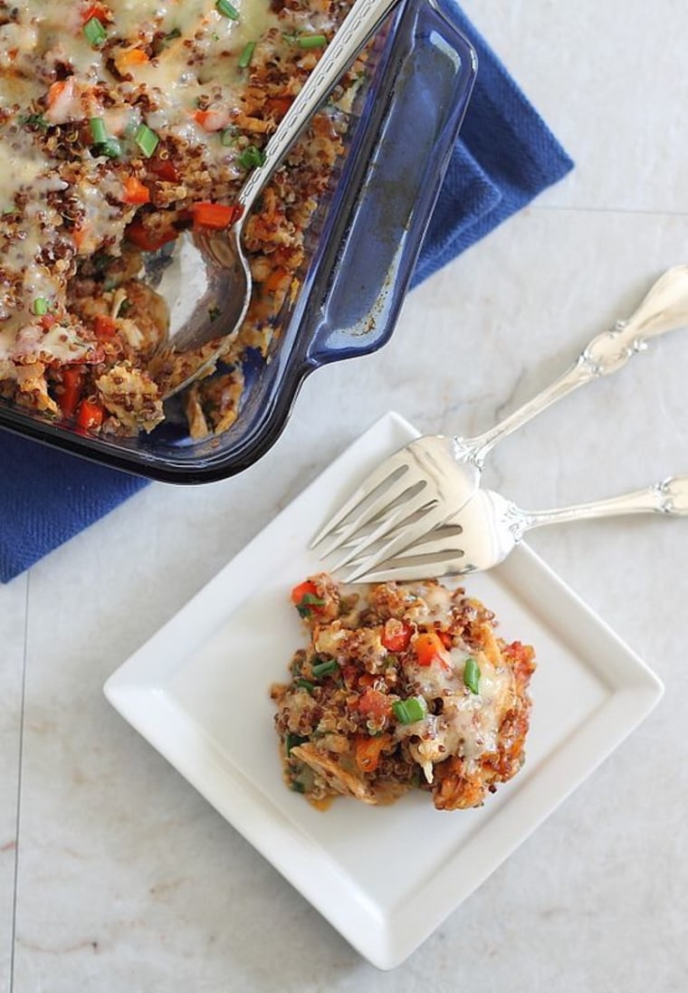 Cheddar Chicken Quinoa Bake