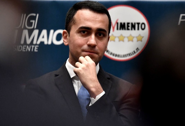 Image: Luigi Di Maio at a campaign event in Rome on Jan. 29.