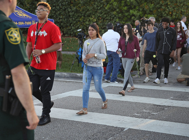 Image: Students Return To Class For First Time After Mass Shooting At Florida School