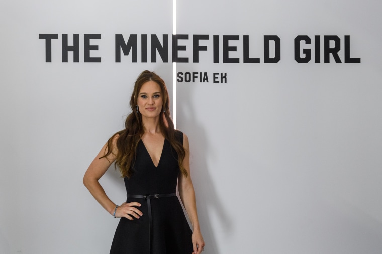 Sofia Ek, author of \"Minefield Girl,\" which was recently turned into a visual audiobook on Spotify.