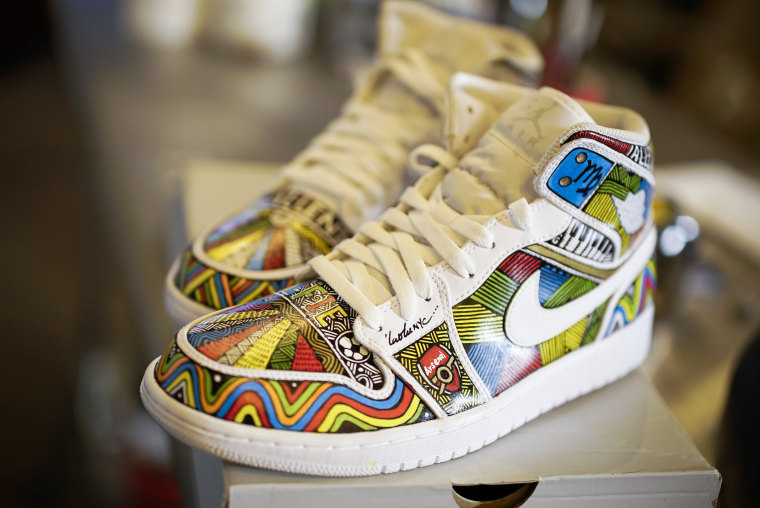 Image: Shoes customized by artist LaoLu.