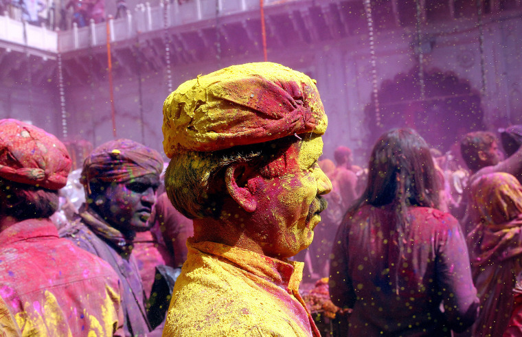 Image: Holi celebration in Vrindavan