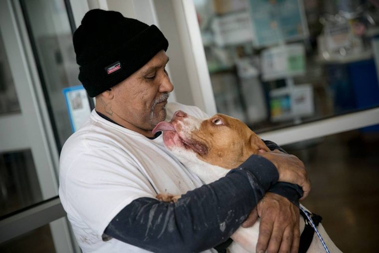 man thought he was going to have to give up his dog but shelter helped them stay together instead
