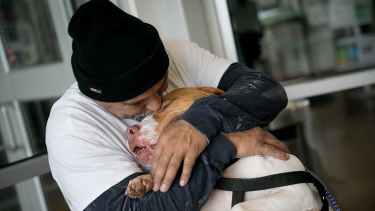 man thought he was going to have to give up his dog but shelter helped them stay together instead