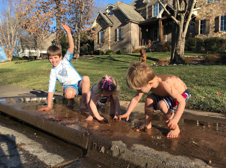 On the first day of daylight saving, Jacque Rogers Foster and her husband tire their kids out with lots of outdoor play.