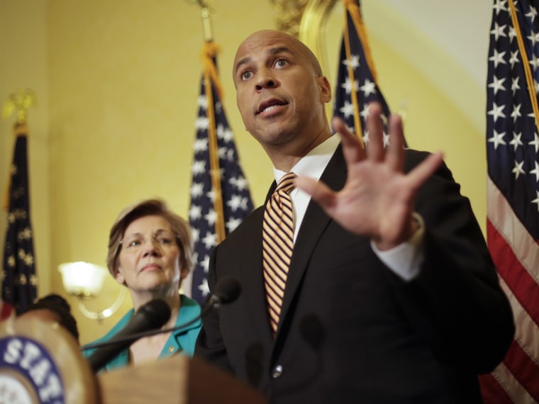 Image: Cory Booker, Elizabeth Warren